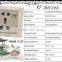 V7 Series 13A, 250Vmulti function double 2 pin 2-gang universal socket