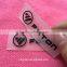 Embossed,Rubber injection Technics Transparent PVC Material rubber clothing labels