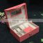 Factory wholesale custom luxury leather jewelry box, red beautiful watch box