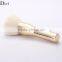 Stylish single face foundation brush Shiny silver handle