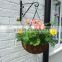 Decorative wall hanging half round planters hanging basket with metal chain