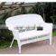 Indoor/Outdoor Gorgeous White Wicker Patio Love Seat Furniture