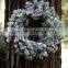 artificial pine wreath flocked