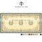 Square beige stone marble waterjet medallion pattern