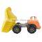 Dongguan Toy Big Plastic Dump Truck Yellow Cab and Orange Dump from ICTC Factory