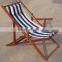 2016 wooden beach chair with canvas fabric for outdoor furniture