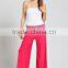 OEM Apparel Women SMOCKED WAIST SOLID KNIT PALAZZO Balloon Pants