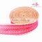 MSD Decorative jute burlap ribbon with flowers Jute Ribbon