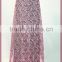 Pink roset embroidery lace fabric, silver metallic mesh lace embroidery