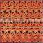 Orange Shining Poly Metallic Embroidery Fabric, China Tulle Lace Fabric Embroidery Lace