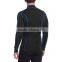 half zip men base layer compression sports shirts with flat lock stitching