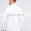 High Quality Custom Long Sleeve Spread Collar Chest Pocket Mens Brushed 100% Cotton Slim Fit Casual Fashion White Solid Shirts