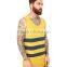Cheap yellow and black striped one size fit all tank top