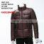 Lightweight Shiny Nylon Men's Goose Down Bomber Brown Jacket