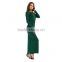 Vintage Vestidos Dresses Women Lady Full Sleeve Solid Maxi Dresses Long