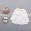 S33435W Girls Long Sleeve Shirt Baby Girls White Blouse Brand School Casual Shirts