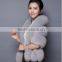 Faux fur-trim wool-blend cape elegant stylish long cape women oversized winter coats