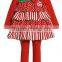 Christmas stripe embroidery girls wholesale casual boutique clothing