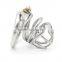 40mm 50MM Length 304 Stainless Steel Male Chastity Device Penis Cock Cage lock Ring Sex Toys for men