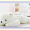 Custom stuffed polar bear toys with hats and clothes
