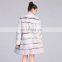 Women's Whole Mink Fur Outerwear Luxury Coat with Stand Collar Overcoat