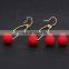 2017 Fashion Red Beads Drop Dangle Stud Earrings
