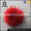 Favorable price fashion bling fluffy raccoon fur ball keychain