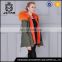Hot sale long khaki fur parka coats for women with fur hood