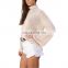 Women Sexy Trumpet Sleeve Turtleneck Knitted Ladies Tops Latest Design T-Shirt