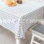 Check pattern elegant wedding decoration wavy edge water-proof tablecloth