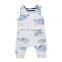 Baby Jumpsuit Cartoon Whale Toddler Summer Sleeveless Romper for 0-3T