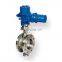pn10 Triple eccentric hard seal motorized gear driven butterfly valve