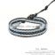 WBS2045 2016 Custom leather bead bracelet wholesale Glass bead bracelet