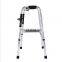 High strength stainless steel one button folding zimmer walker walking frame for old and disabled