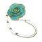 Whoesale Foldable Gold Tone Accent Rose Flower Bag Purse Hanger Table Hook