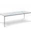 Contemporary dining table DT1901 natural Sintered stone top with tapered metal base