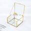 Glass jewelry Box metal frame