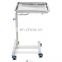 Good quality hospital furniture Stainless Steel Plate Mayo Trolley for hospital