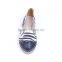 new arrivals wholesale flat TPR zebra strips PU custom hand straw espadrilles canvas shoes
