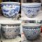 32inches Width Large Chinese Hand Painted Blue And White Ceramic Flower Pots