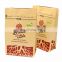 Custom printed 12oz flat bottom recyclable coffee bags kraft paper coffee pouch with valve