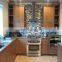 Melamine pre manufactured simple kitchen cabinet design sample