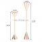 K&B Gold Candlestick Holder Set of 2 Taper Candle Holders Modern Metal Lantern Candle Holder