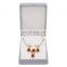 Multifunctional Pu Leather Gery Color Ring Earrings Necklace Pendant Box