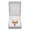 Multifunctional Pu Leather Gery Color Ring Earrings Necklace Pendant Box