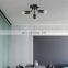 HUAYI Promotional Price Luxury Modern Led Source Iron Bedroom Luster Black Living Room Ceiling Lamp