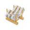 Best Selling Premium Bamboo Dish Drying Plate Stand Holder Rack Width 8 Slots