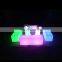 party rental outdoor led cube hookah lounge rotomolding PE plastic illuminated led cube bar chair seat lighting chairs