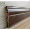 Grey wood grain plastic polymer wood plastic pvc baseboard Black bamboo wood fiber plastic baseboard