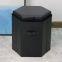 Hexagonal PVC ottoman-Black